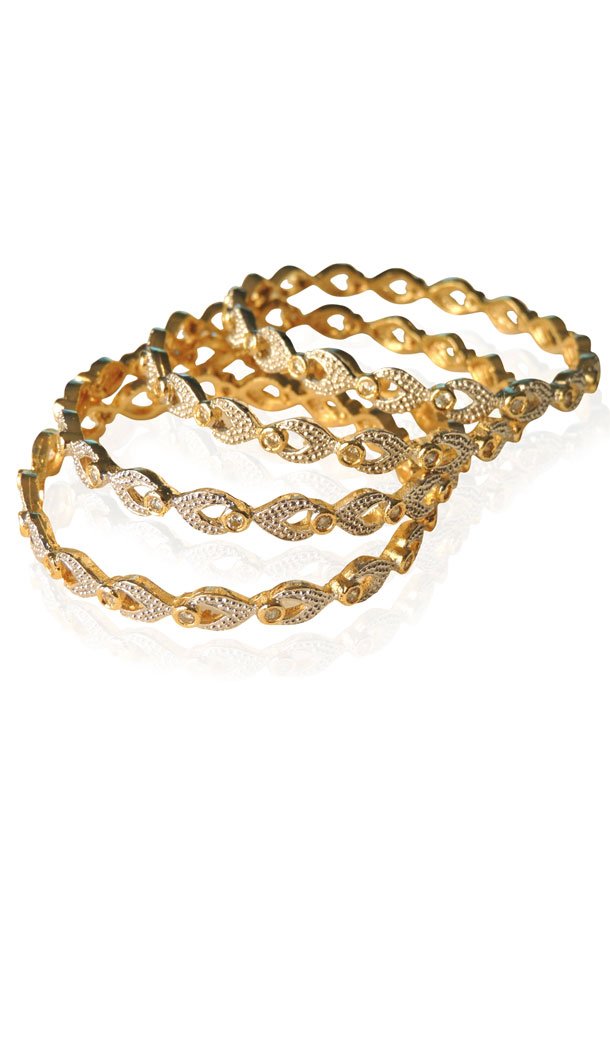 Bangles in American Diamond with Silver and Gold Color | FH384263076 Bangles in American Diamond with Silver and Gold Color | FH384263076