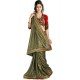 Traditional Sarees in Chiffon and Mehendi Green Color | FH394164333