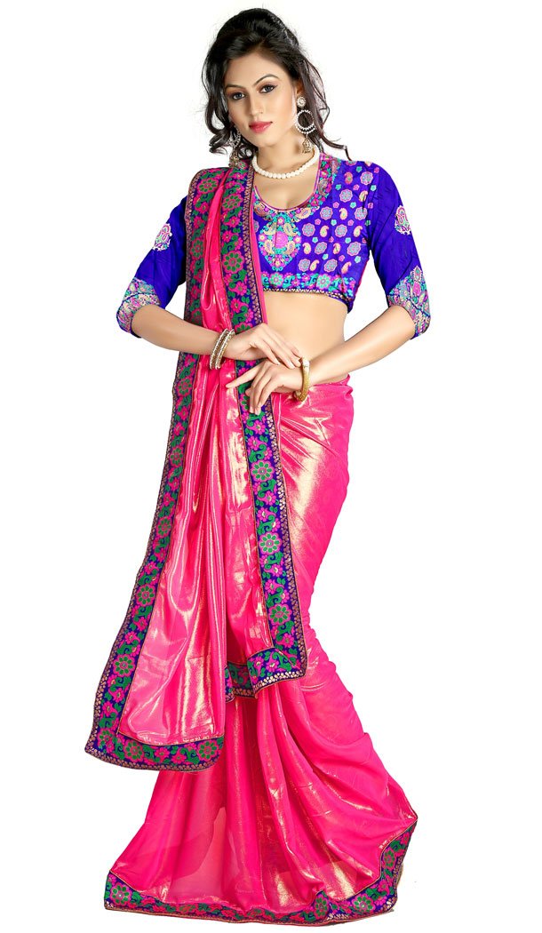 Traditional Sarees in Chiffon and Mehendi Green Color | FH394164333