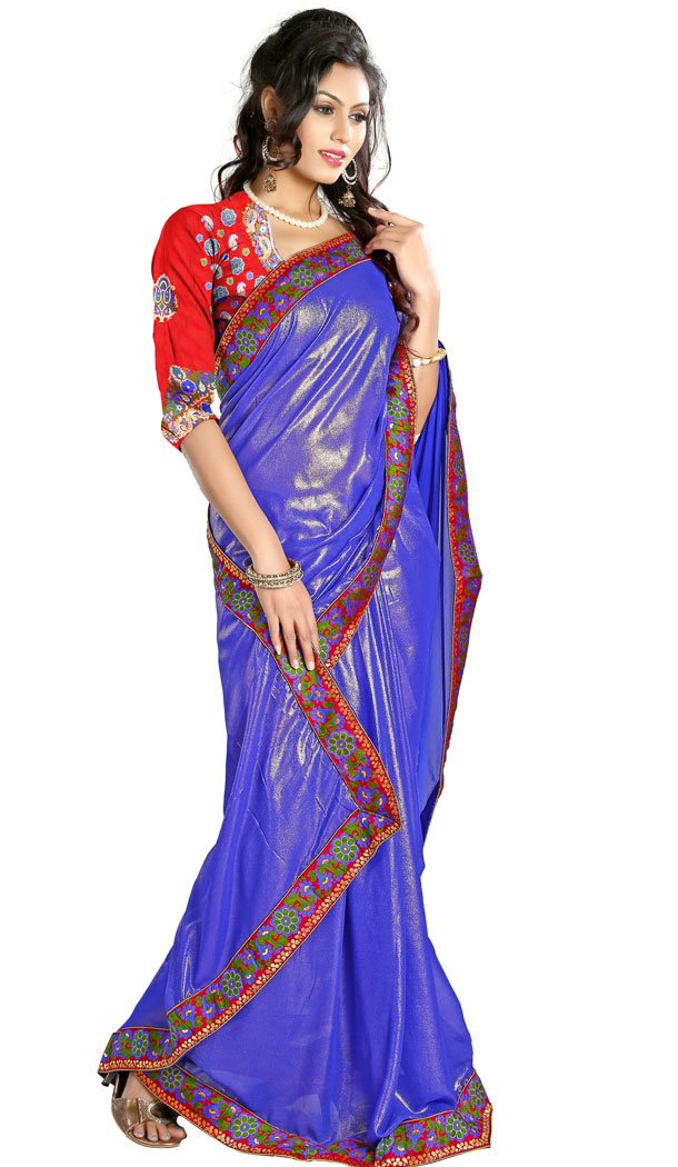 Traditional Sarees in Chiffon and Mehendi Green Color | FH394164333