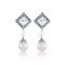 Grey and Silver Color Pearls Precious Earring | FH404965570