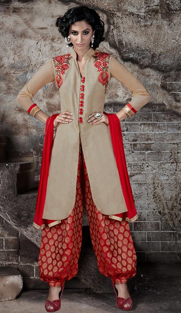 Tan Brown Bhagalpuri Silk Daily Wear Punjabi Dresses | FH414666620