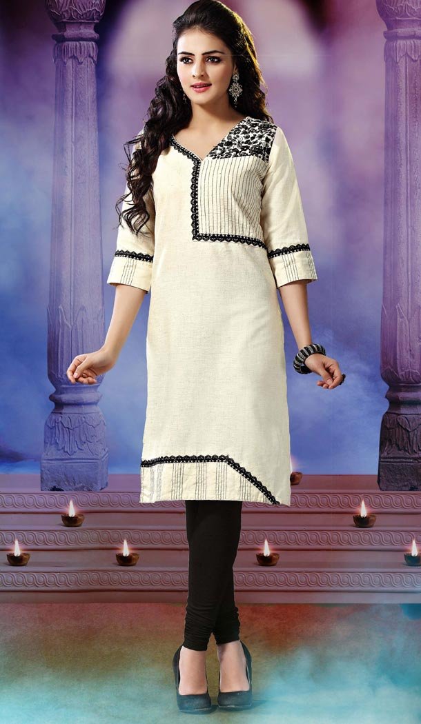 Incredible Straight Kurti Style in Cotton & Khadi Fabric | FH421567386