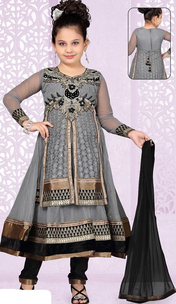 Buy Black Color Anarkali Suit Specialty Kids Wear Girls Online | FH422467470