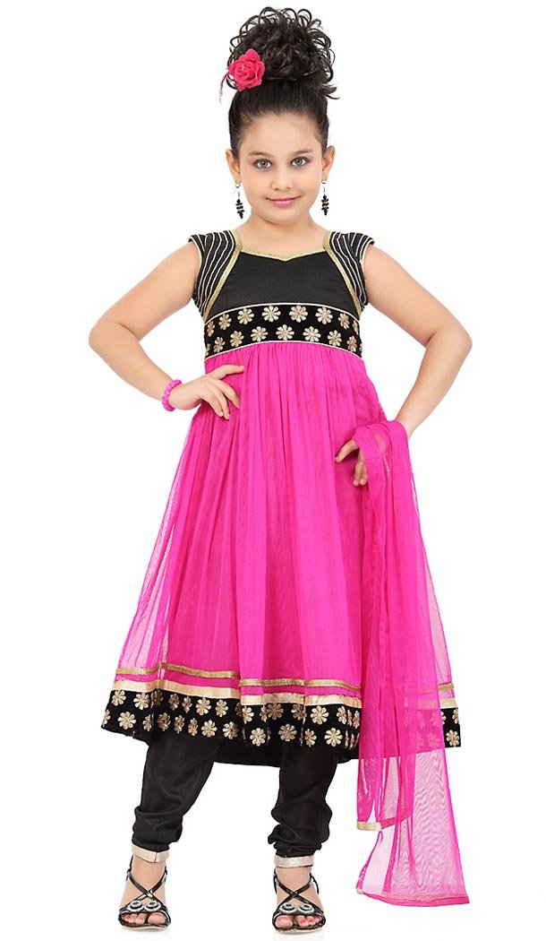 Buy Deep Pink Color Anarkali Suit Specialty Kids Wear Girls Online | FH422567489