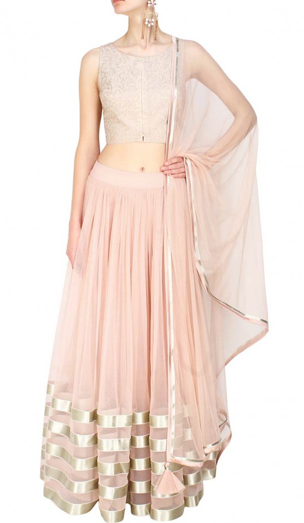 Mistyrose Net Designer Readymade Lehenga Choli Online | FH434268901