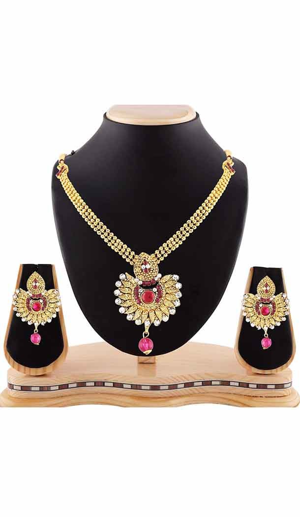 Gold Color Australian Stones Work Imitation Fashion Jewelry Necklaces Set | FH441369687 Gold Color Australian Stones Work Imitation Fashion Jewelry Necklaces Set | FH441369687