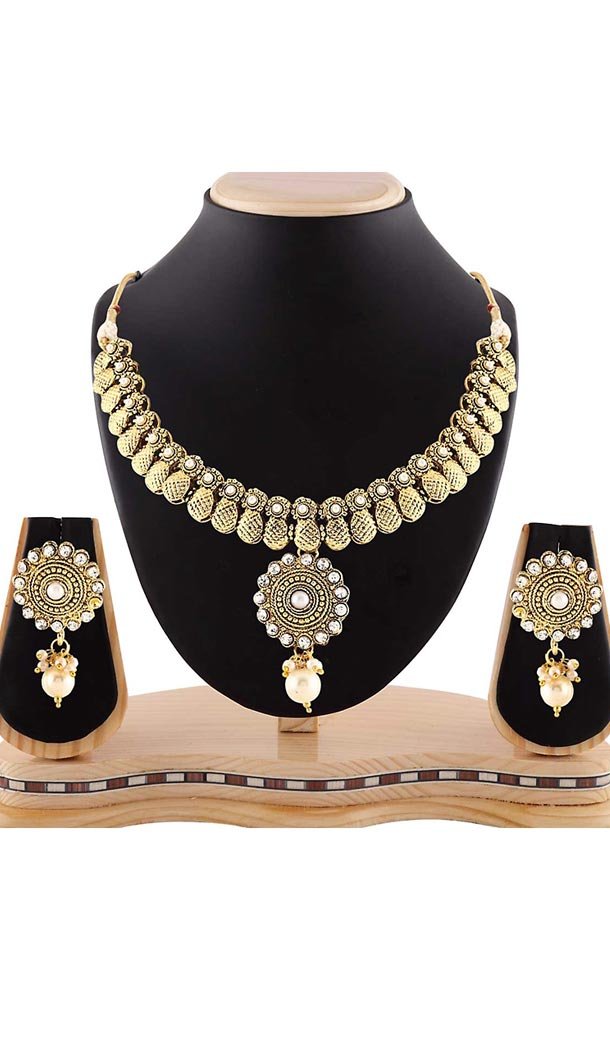 Gold Color Australian Stones Work Precious Fashion Jewelry Necklaces | FH441469704