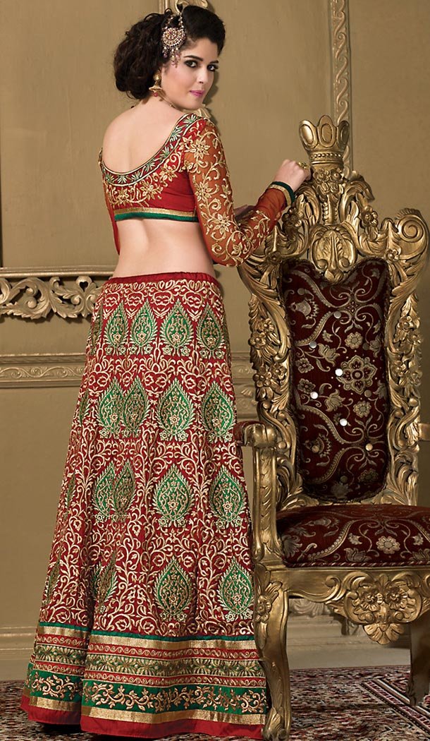 Sangeet Lehengas Online in Silk and Maroon Color A Line Style | FH479273994