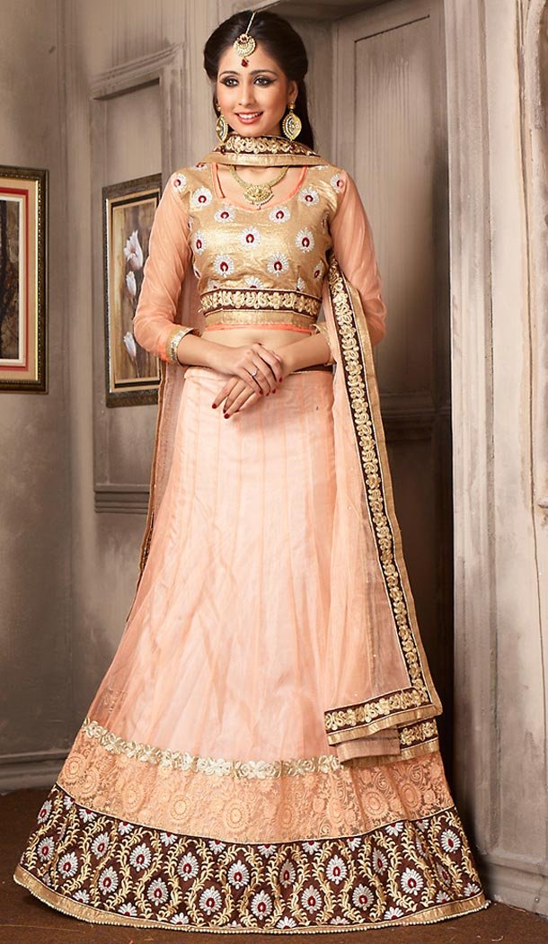 Mistyrose Color Net A Line Style Party Wear Lehenga Choli | FH479574037