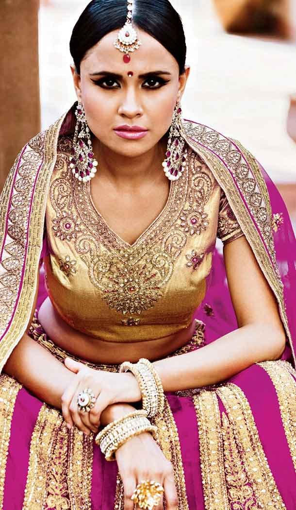 Deep Pink Color Net Circular Style Bridal Designer Lehenga Choli | FH529079984