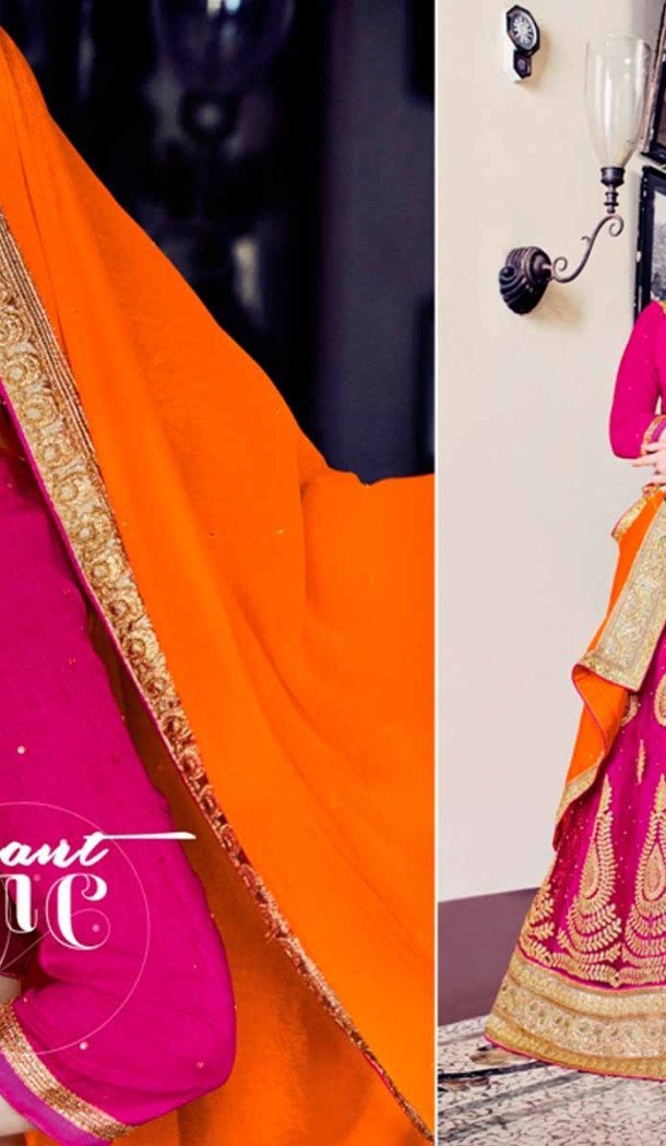 Embroidery Traditional Wear Lehenga Choli in Net and Deep Pink Color | FH531780372