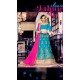 Embroidery Traditional Wear Lehenga Choli in Net and Aqua Blue Color | FH531780374