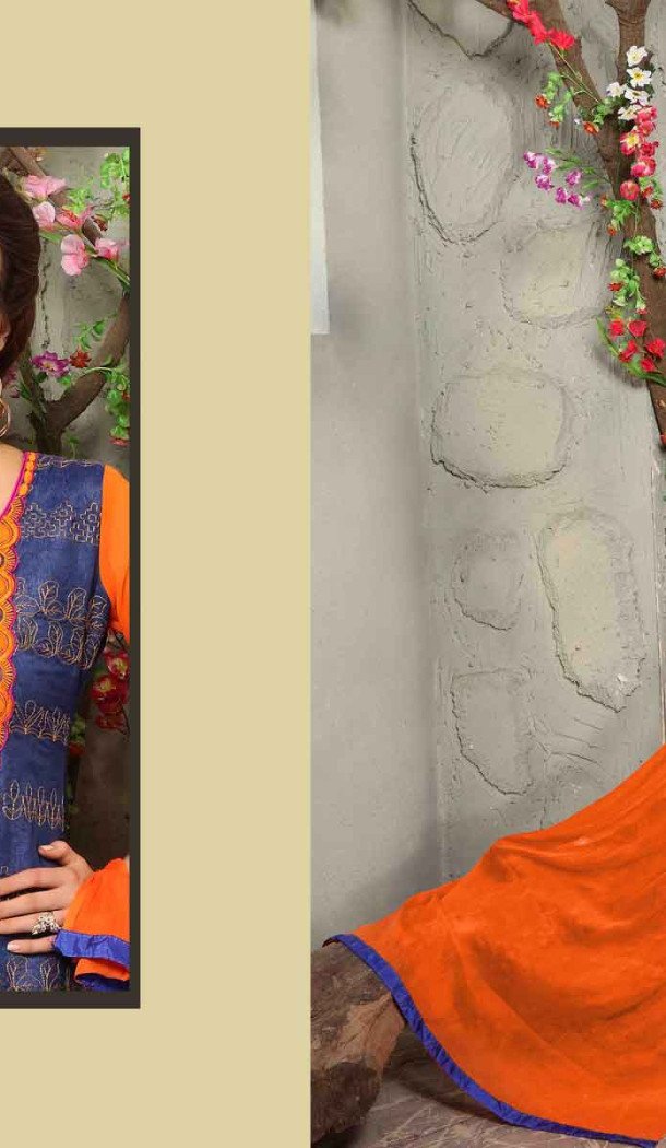 Navy Blue Color Cotton Straight Cut Daily Wear Punjabi Patiyala Dresses | FH543681601