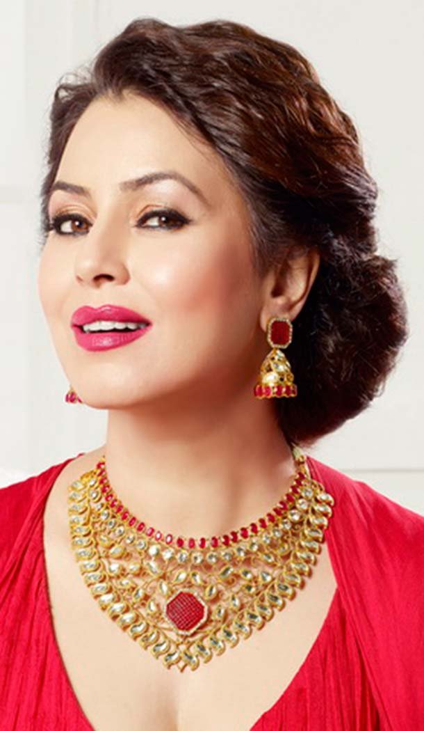 Indian Couture Alloy Work Golden Color Necklace Set | FH551311332698