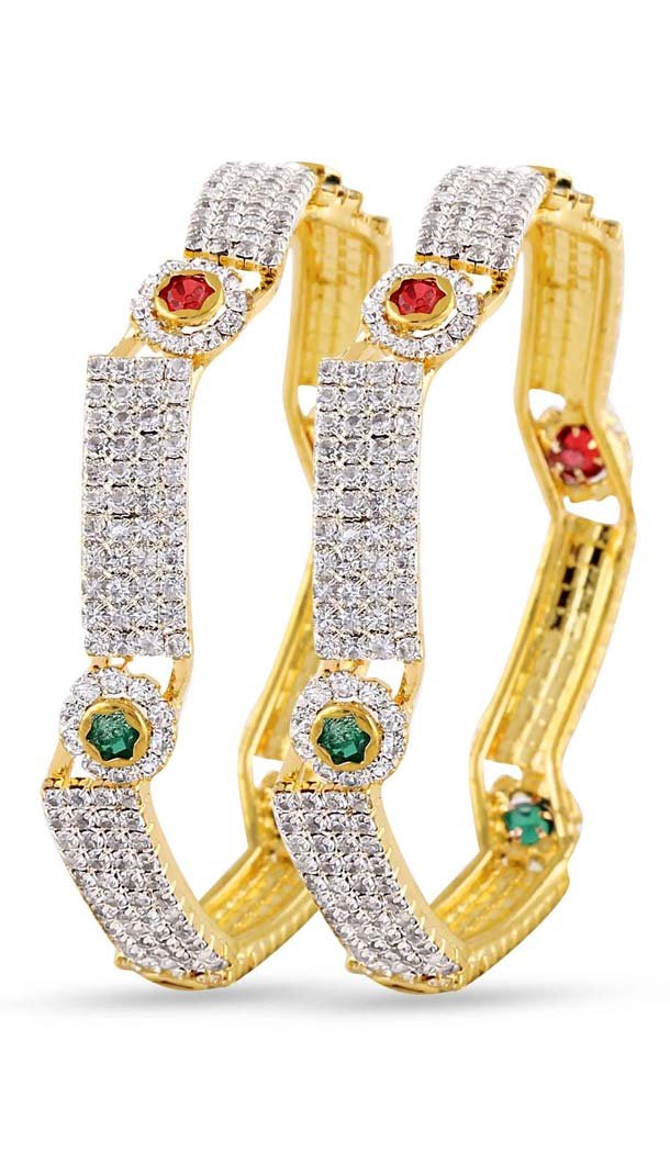 Gold Finishing Indian Fashionable Bridal Bangles | FH55163917