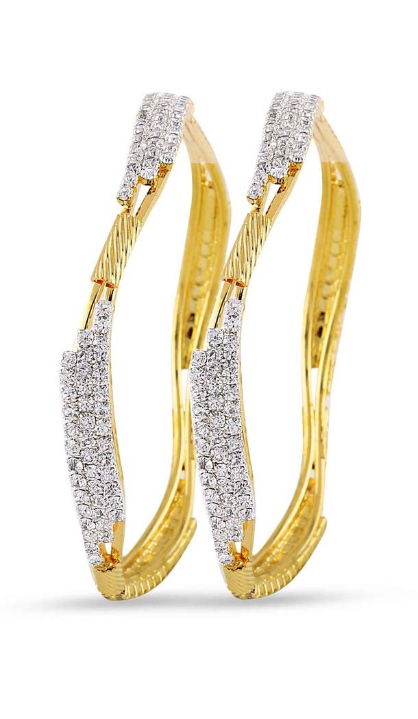 Fashionable Designer with White Stone Bangles | FH55163930