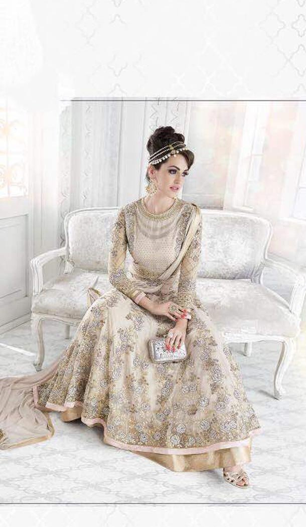 White Color Net Embroidery Work Pakistiani Abaya Style Designer Suit | FH569484510