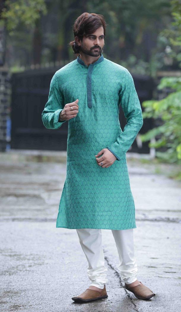 Sky Blue Kurta Pajama Punjabi Style on 
