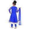 Interesting Blue Color Net Readymade Kids Girls Churidar Suit | 332139290
