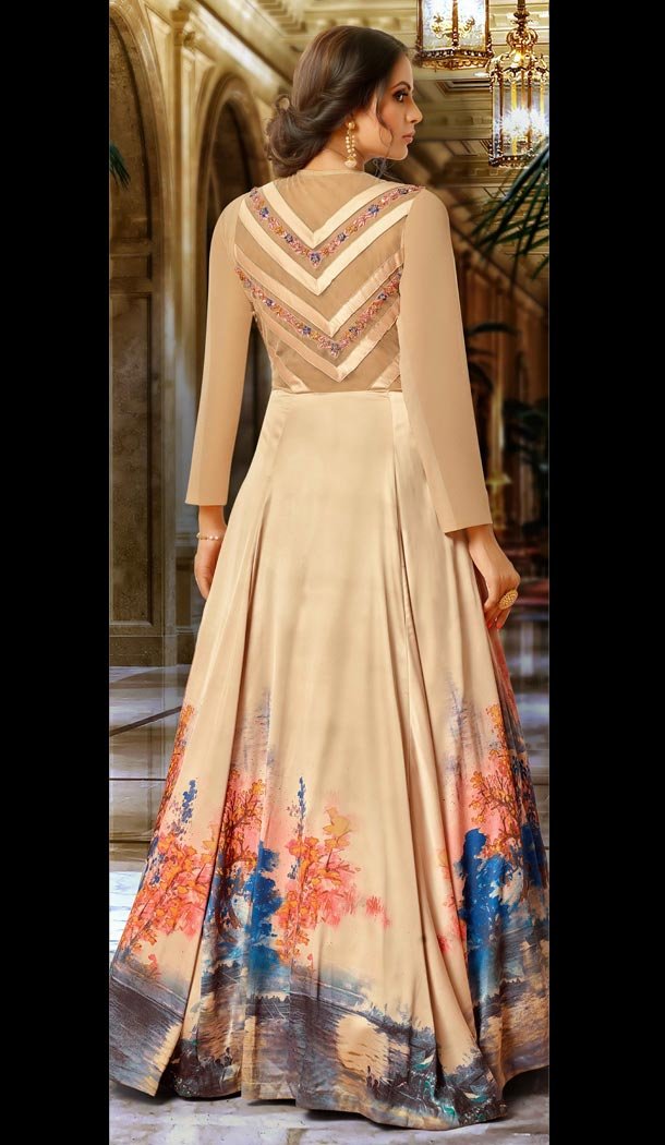 Multi Color Mashlin Silk Casual Party Wear Readymade Gowns | 335239666