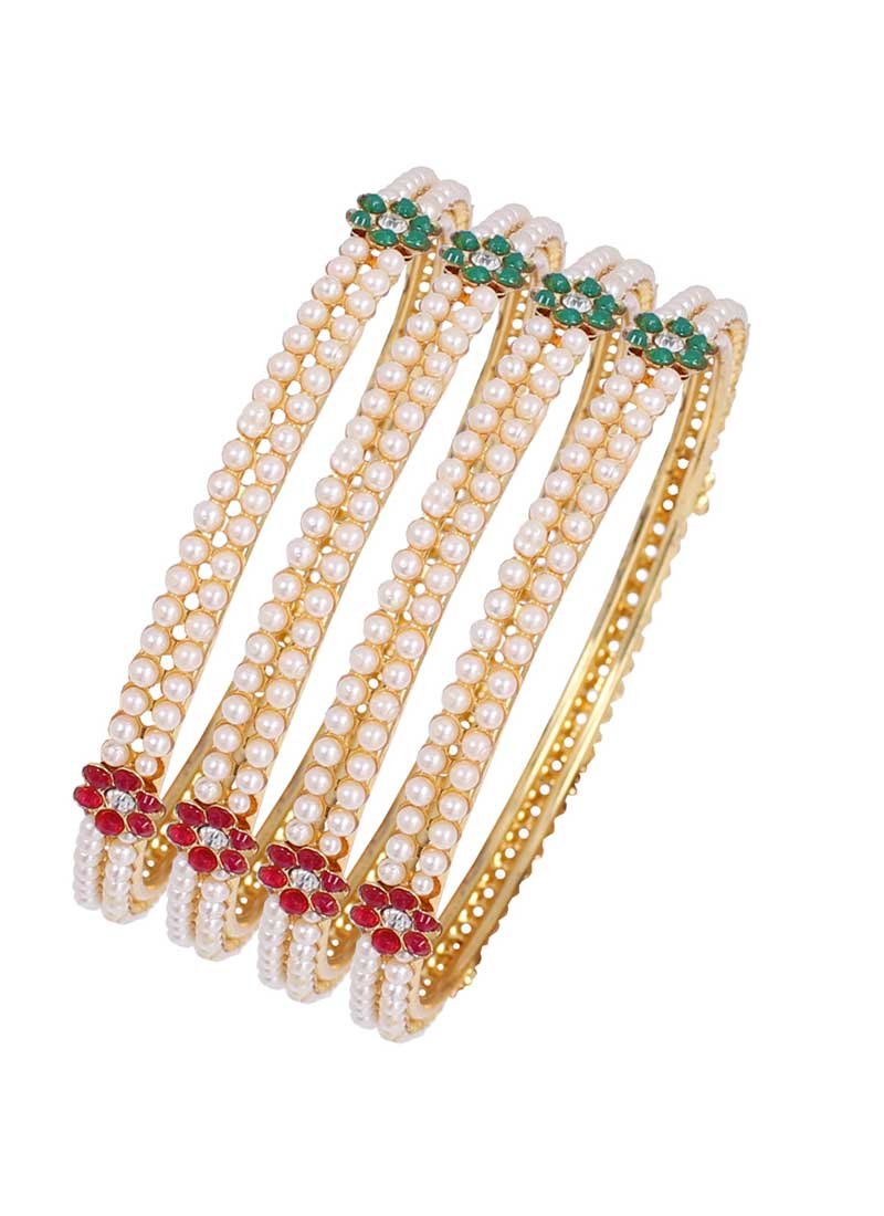 Classy Gold Color Gold Plated Kada Style Bangles | 367343660