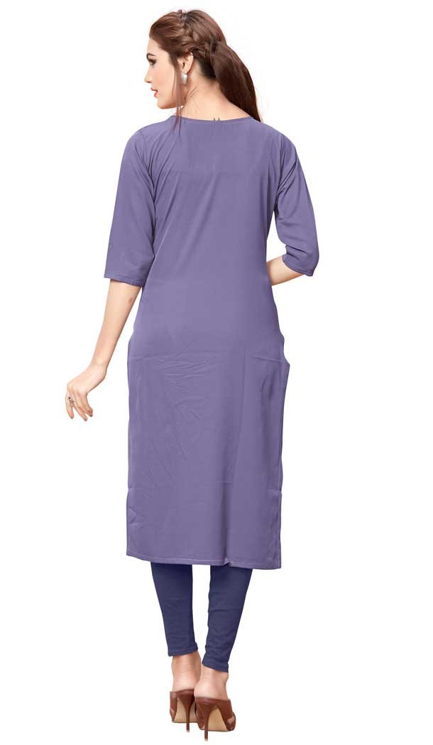 American Crepe Fabric Digital Printed Classy Kurtis in Multi Color - 3312874 American Crepe Fabric Digital Printed Classy Kurtis in Multi Color - 3312874