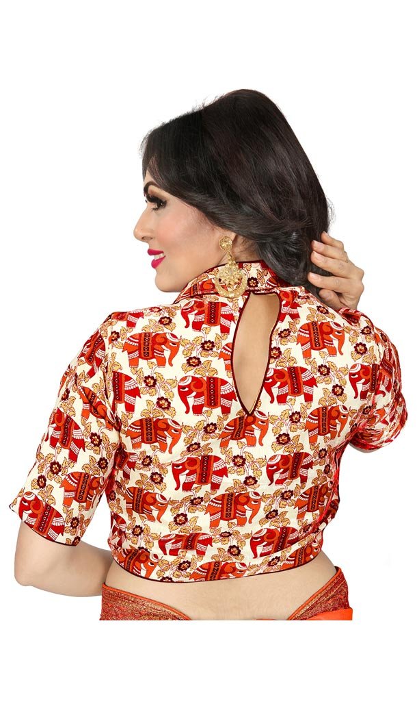 Red Color Heavy Benglori Cotton Silk Designer Readymade Blouse - 353641822