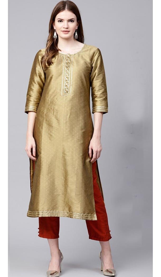 gold colour ki kurti