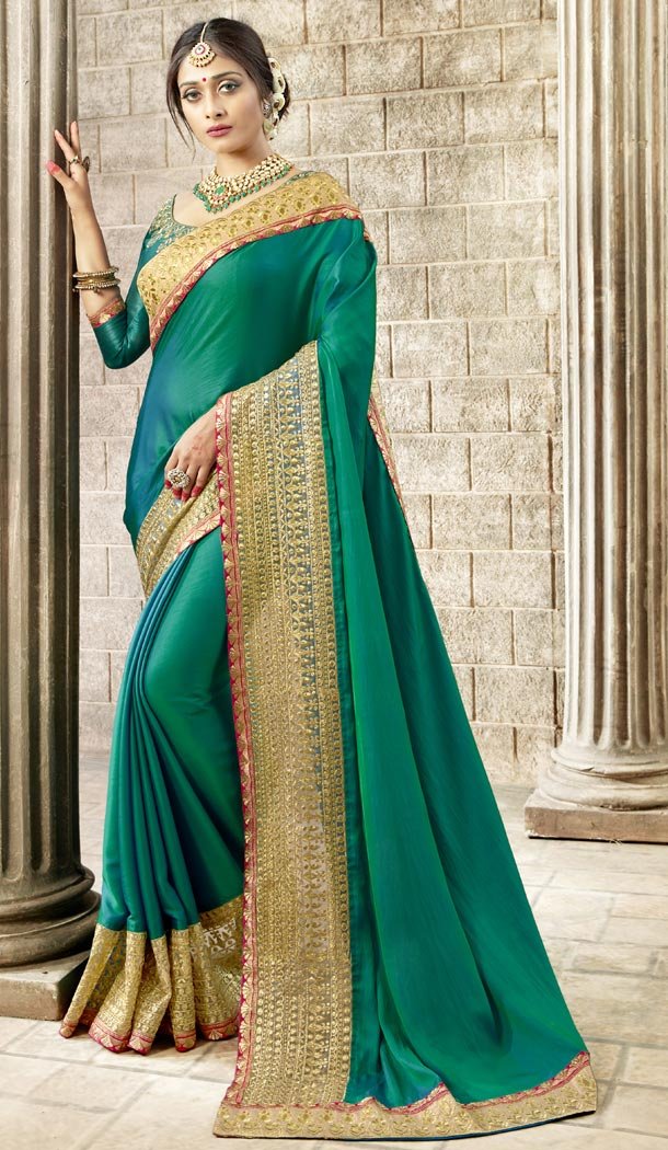 Adorable Green Color Rangoli Silk Traditional Wear Sarees Blouse - 424751747