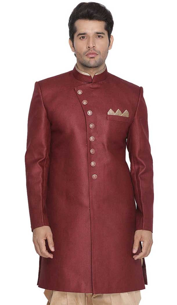 Maroon Color Jute Cotton Designer Readymade Kurta - 484659600