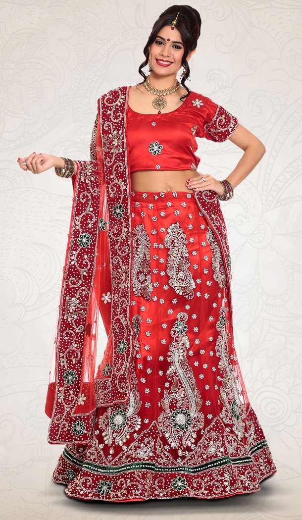 Pink Color Net Bridal Wedding Designer Lehenga Choli - 219525237