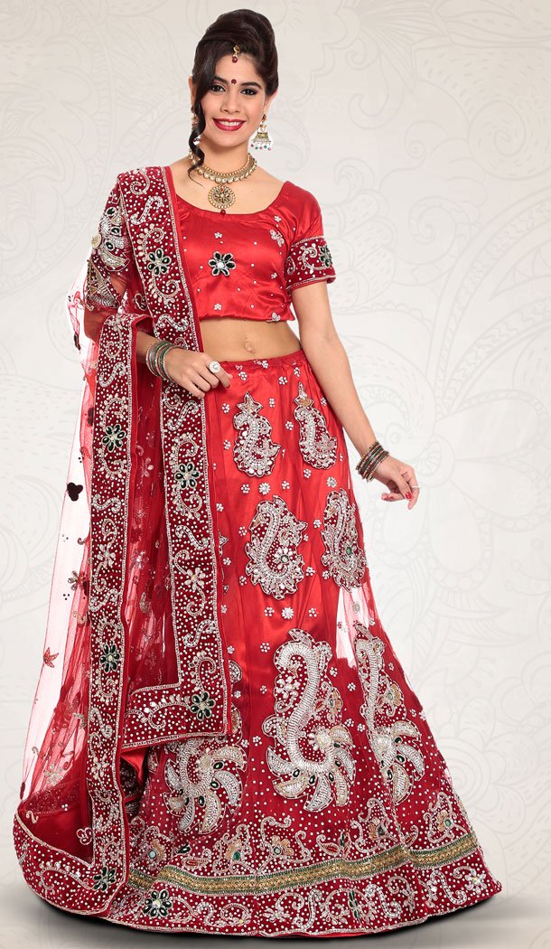Pink Color Net Bridal Wedding Designer Lehenga Choli - 219525244