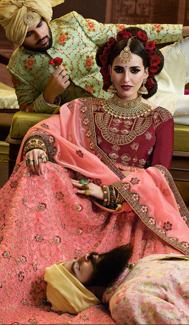 Pink Color Organza Silk Heavy Designer Lehenga Choli
