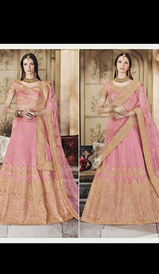 Peach Color Silk Designer Wedding And Sangeet Ceremony Lehenga Choli - 398259764