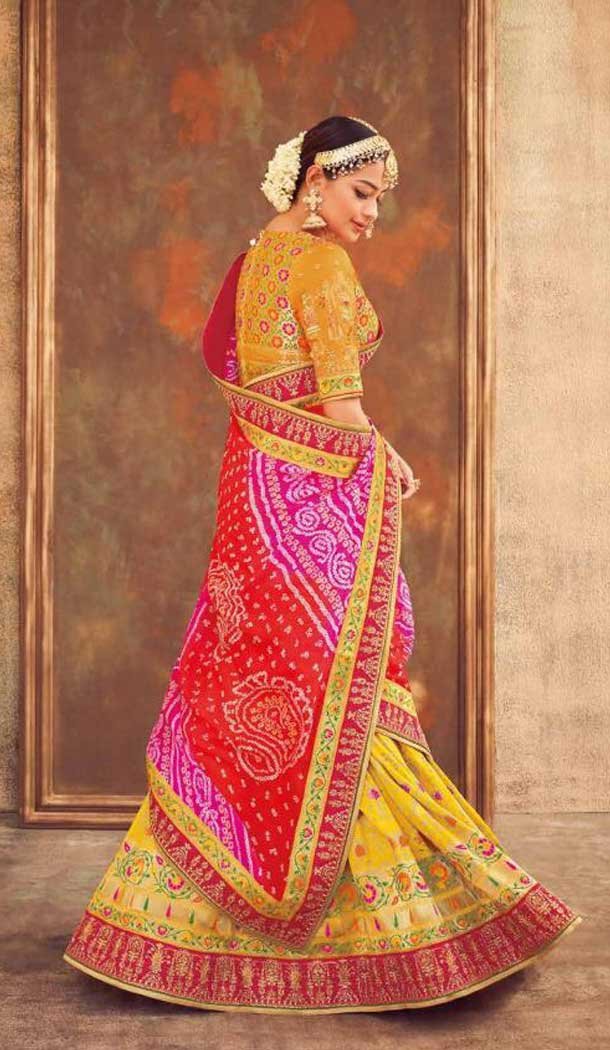 Yellow Color Pure Tussar Silk Designer Sangeet Ceremony Lehenga Choli - 562370108