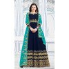 Navy Blue Color Soft Georgette Designer Long Anarkali Suit