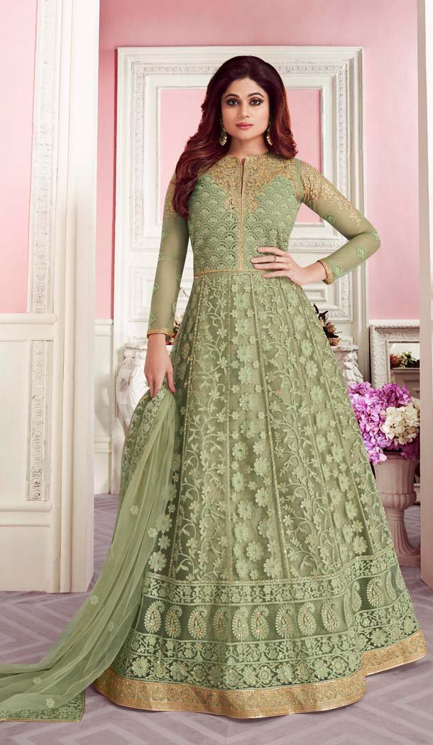 long anarkali churidar