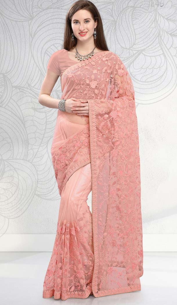 Indian Designer Net Sarees Online -581672370