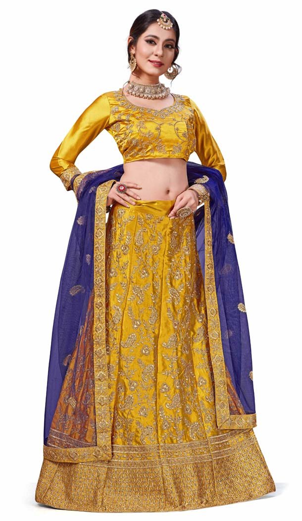 traditional look in lehenga online 