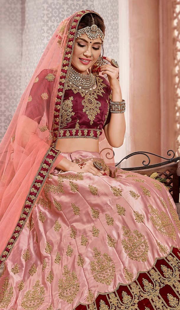light pink lehenga choli