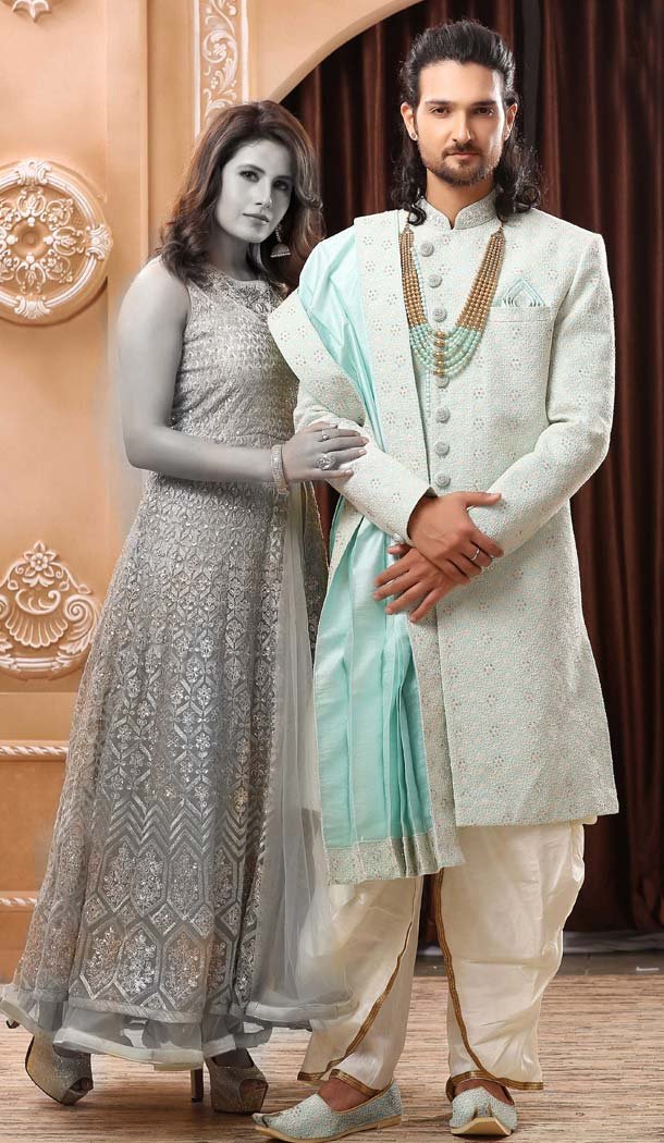 firozi colour sherwani