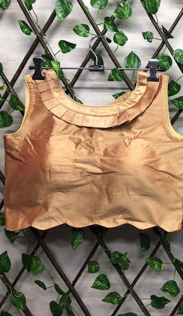 Engaging Malabari Silk Designer Plain Work Readymade Blouse -473966199