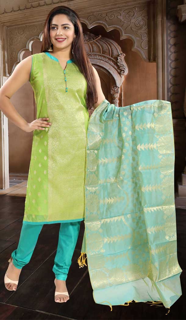 Pista Green Color Banglori Silk Designer Plus Size Readymade Suit -673284620