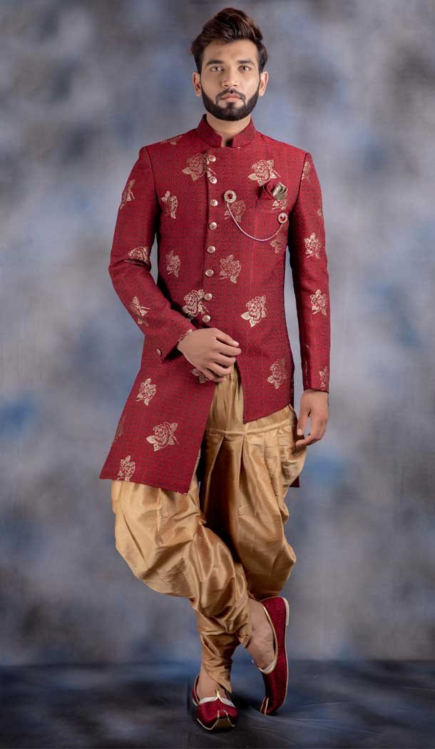 maroon indo western dress