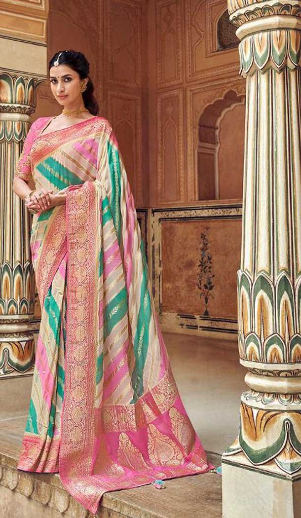 Banarasi Silk Wedding Saree Draping Styles Heena Style