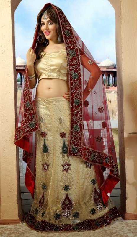 Elegant Buttercream Wedding Lehenga Choli
