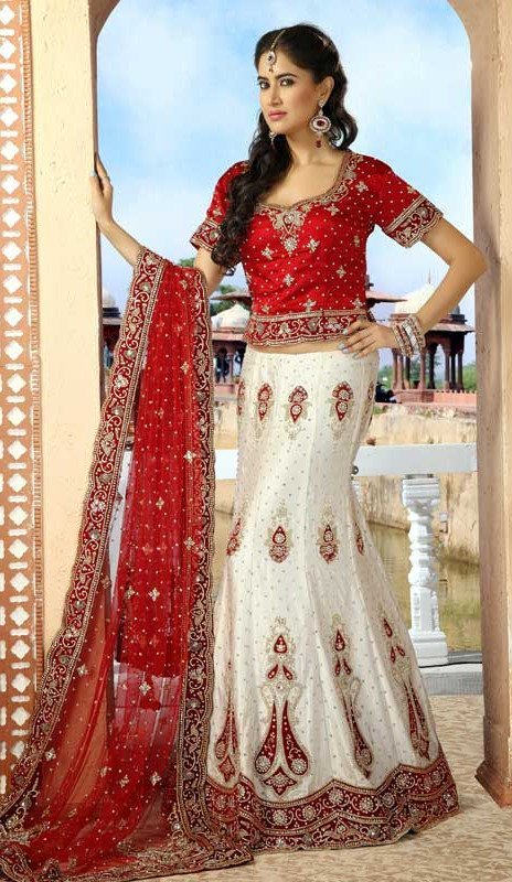 Glamorous White Wedding Lehenga Choli