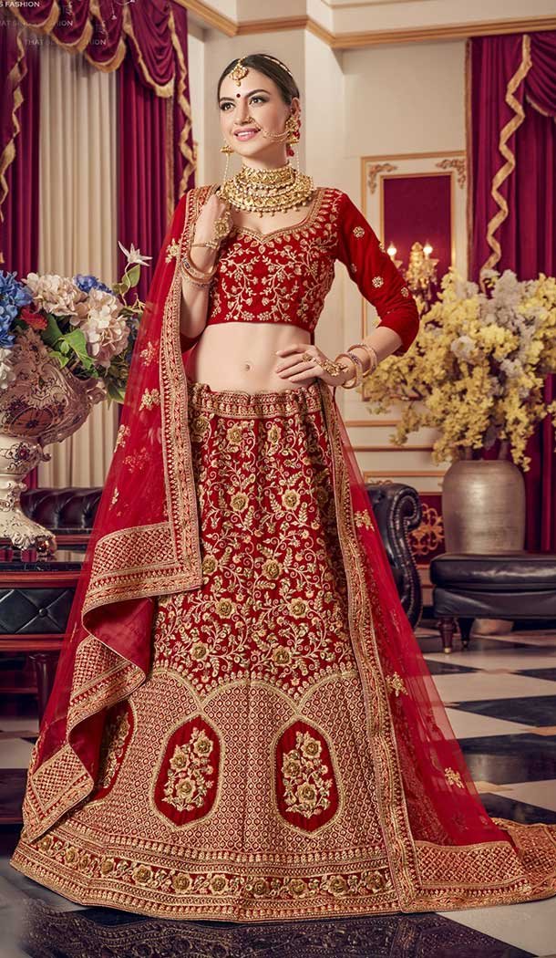 red velvet lehenga choli designs for wedding -752492767 red velvet lehenga choli designs for wedding -752492767