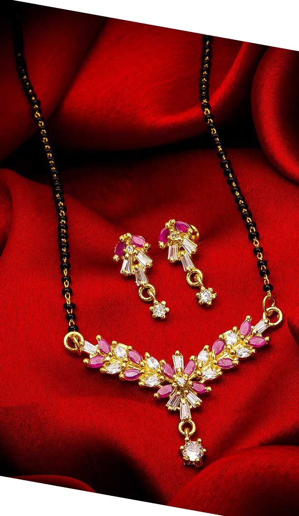 Adorable Love Pendant Alloy Imitation Mangalsutra -706387877